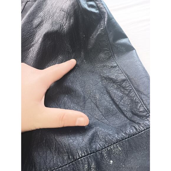 Vintage Pelle Studio Leather Jacket Mens Large Gray Bomber Coat *Missing buttons - Picture 8 of 9